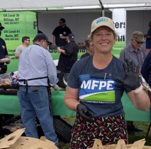Denise Baum MFPE serving food